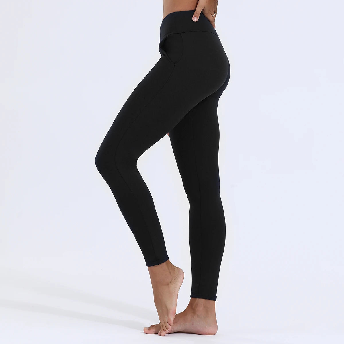 Legging Femme Hiver Chaud Doublé Polaire Taille Haute - MDN