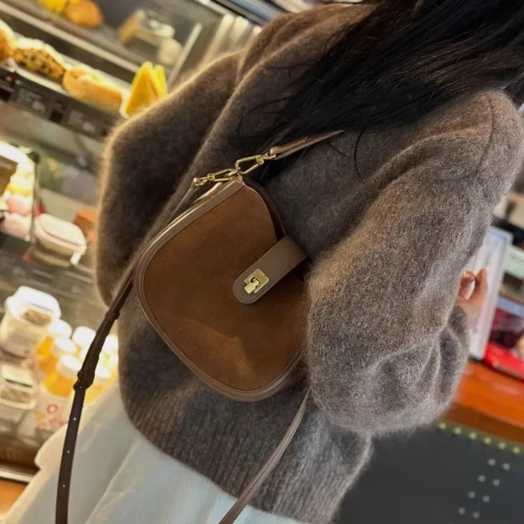 Sac à Main Femme Cuir Véritable Daim Luxe Grande Capacité - MDN
