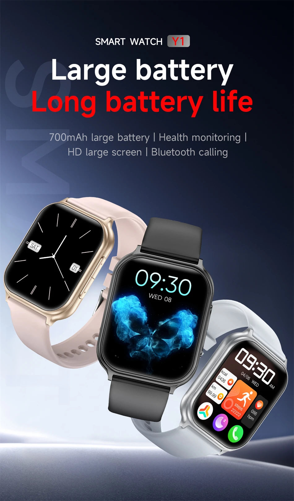 Montre Connectée GPS 1.83" Acier 700mAh IP68 | MDN