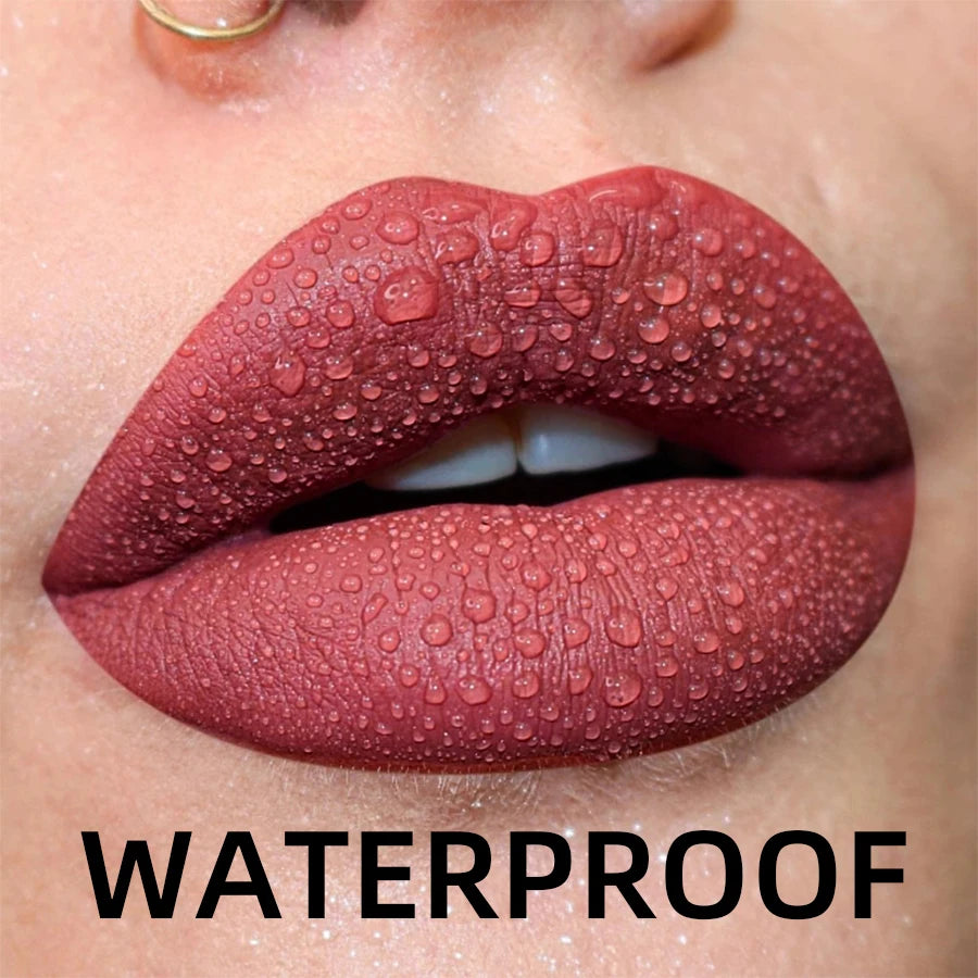 Gloss Lèvres Mat Velours 19 Couleurs Imperméable Nude Noir Rouge | MDN Store