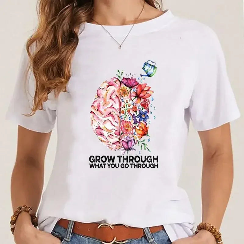 T-shirt Fleurs Printemps Style 90s Femme | MDN