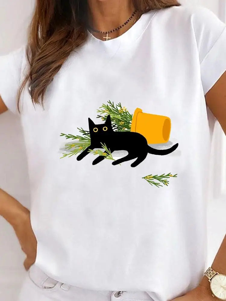 T-Chemise Patte Léopard Chat Chien Femme | MDN Store