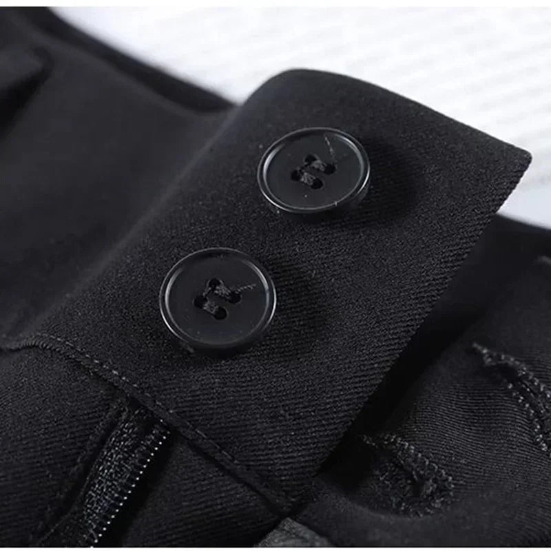 Pantalon Femme Taille Haute Droit Été Léger Costume - MDN