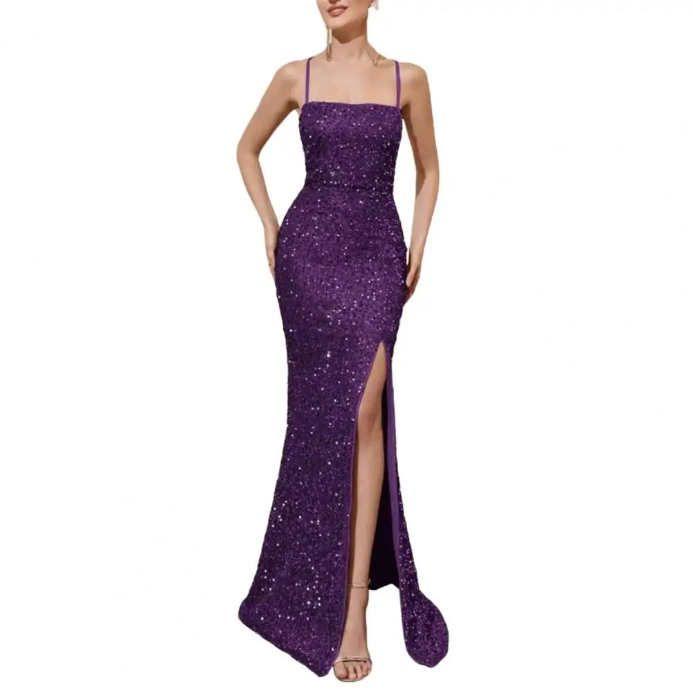 Robe Soirée Paillettes Dos Nu Femme | MDN