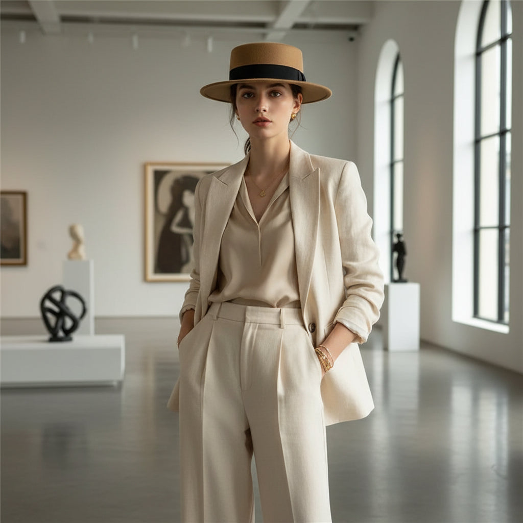 Chapeau Plat Vintage Laine Britannique | MDN Store