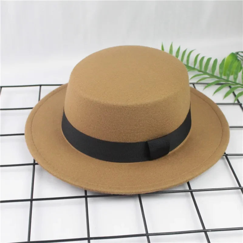 Chapeau Plat Vintage Laine Britannique | MDN