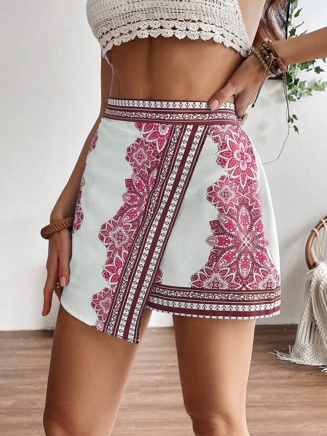 Jupe-Short Femme Taille Haute Imprime Bandana Boheme | MDN Store 25