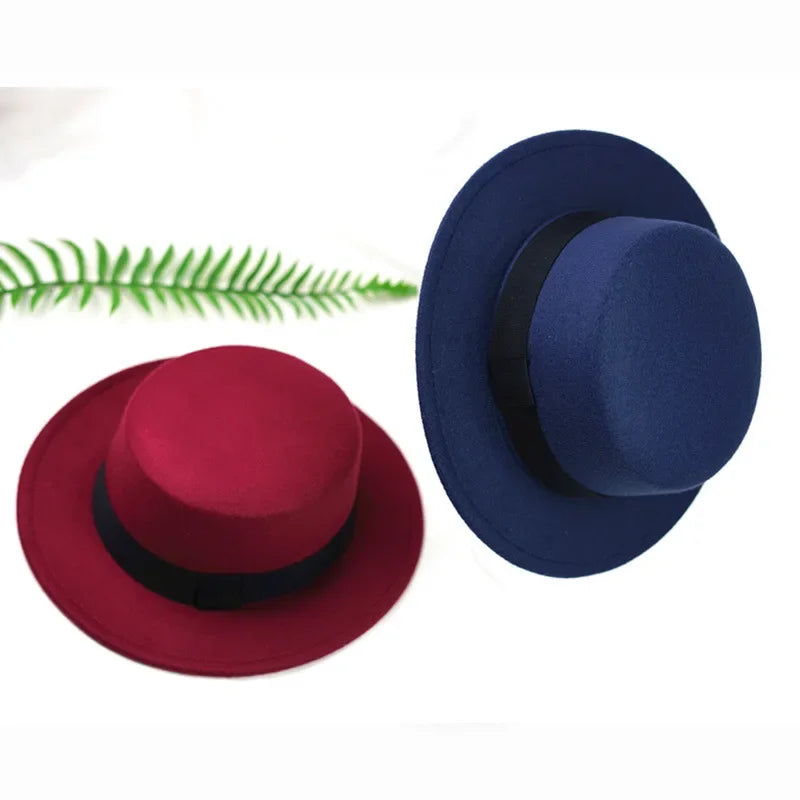Chapeau Plat Vintage Laine Britannique | MDN
