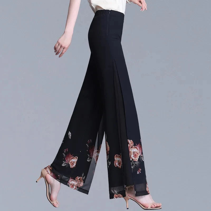 Pantalon Grande Femme Mousseline Imprimé | MDN Store