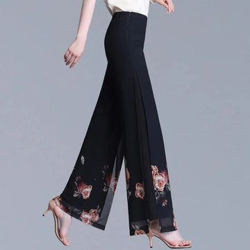 Pantalon Grande Femme Mousseline Imprimé | MDN Store