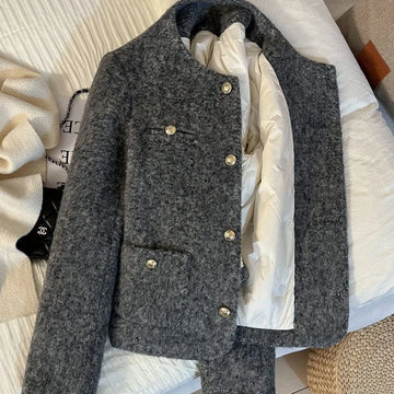 Veste Courte Grise Style Français | MDN Store