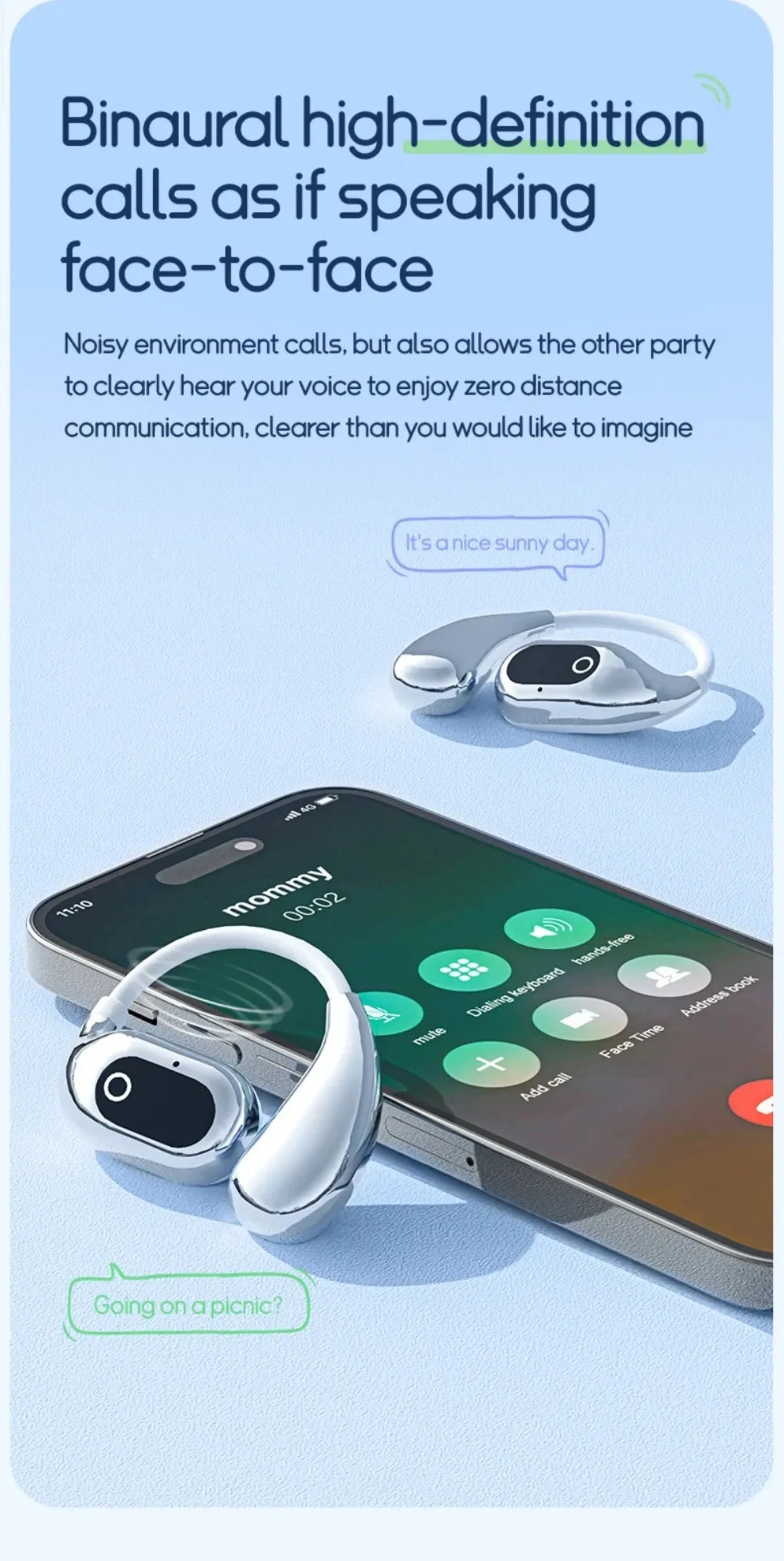 Écouteurs Traducteur 144 Langues Temps Réel Bluetooth Étanche | MDN Store