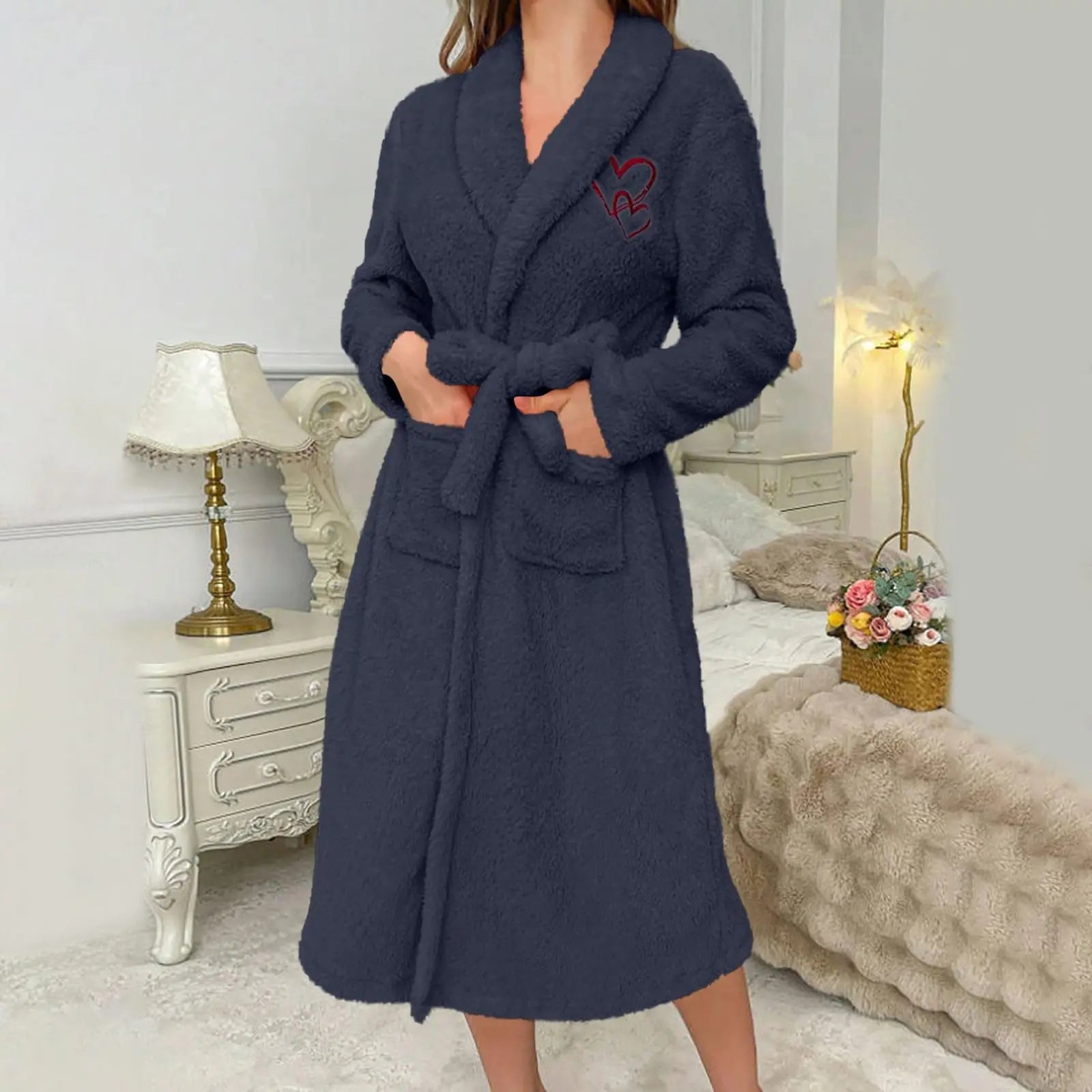 Peignoir Peluche Manches Longues Hiver | MDN Store