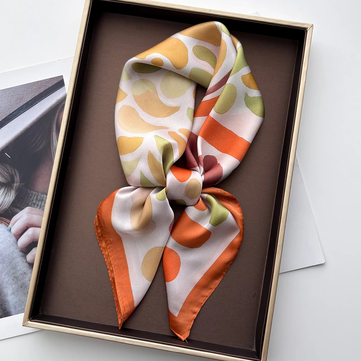 Foulard Carré Soie Imprimé Floral 70cm | MDN Store