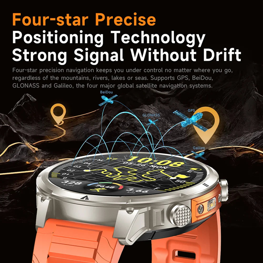 Montre GPS Militaire 1.7" 720mAh Lampe LED IP68 | MDN Store