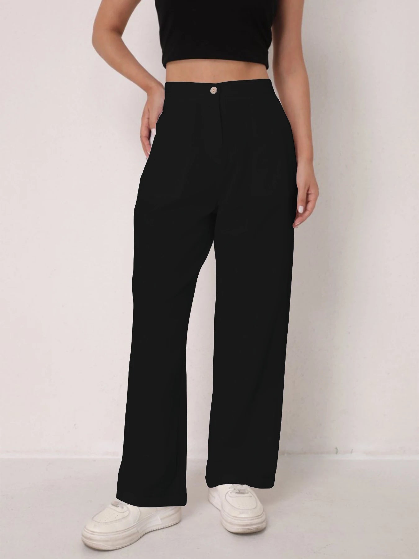 Pantalon Lin Taille Haute Décontracté Femme | MDN Store