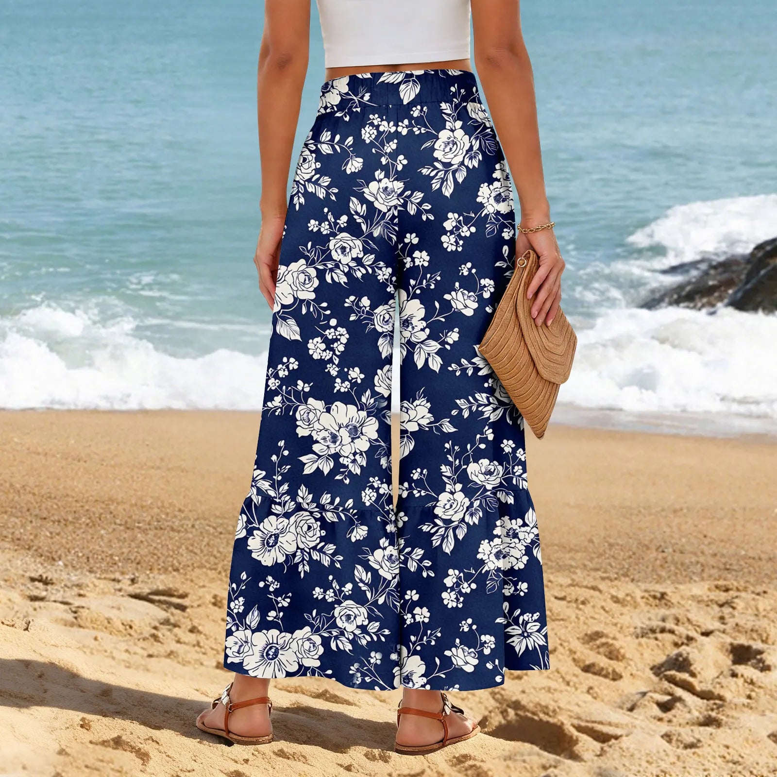 Pantalon Bohème Imprimé Floral Femme | MDN Store