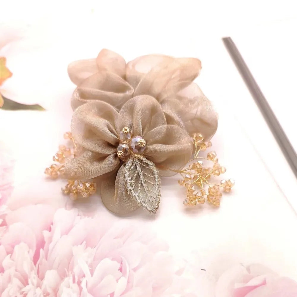 Chouchou Fleur Organza Strass | MDN Store