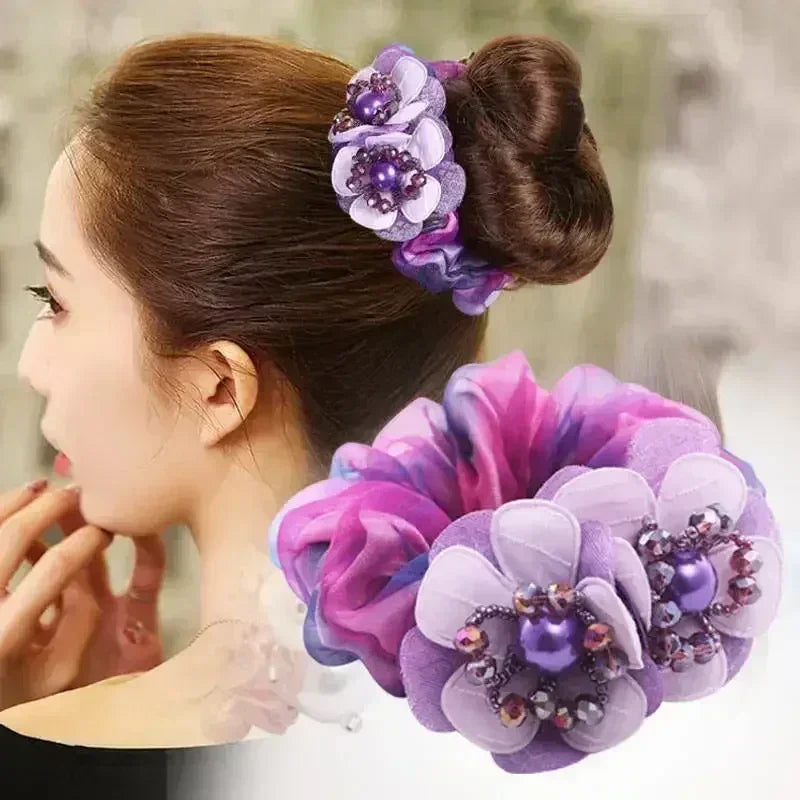 Chouchou Dentelle Nœud Fantaisie - Élastique Cheveux Femme Fille Haute... | MDN Store