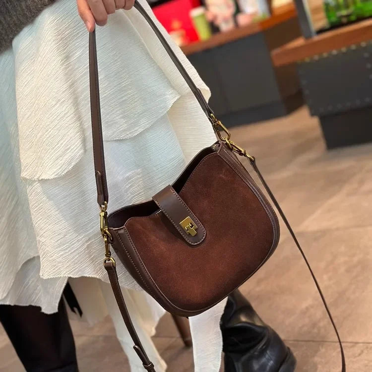 Sac Cabas Cuir Véritable Daim Luxe | MDN Store