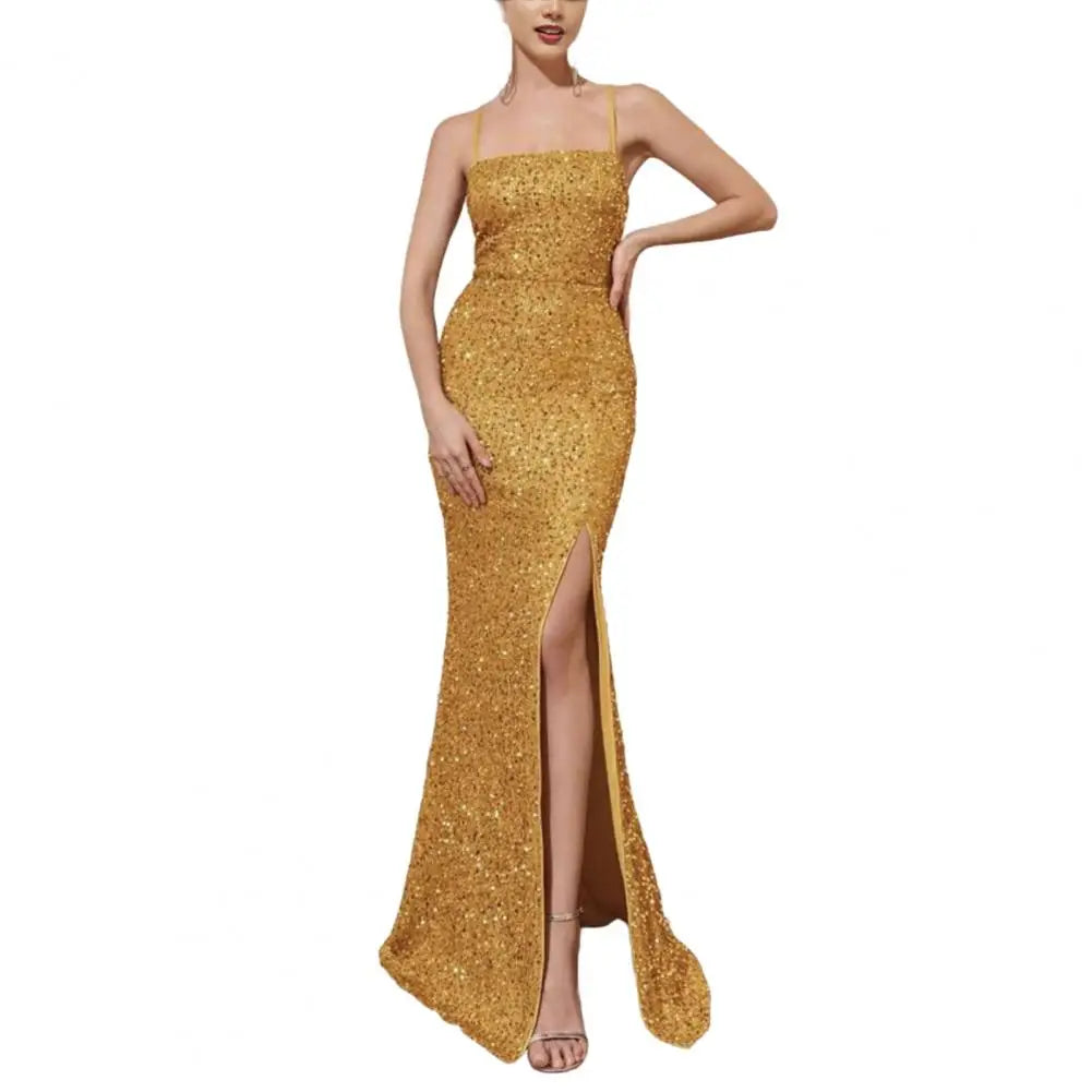 Robe Soirée Paillettes Dos Nu Femme | MDN