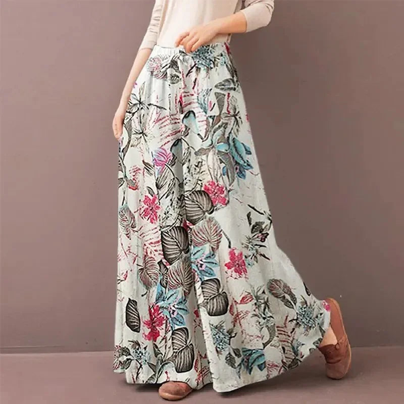 Pantalon Grande Femme Imprimé Floral Jaune | MDN Store