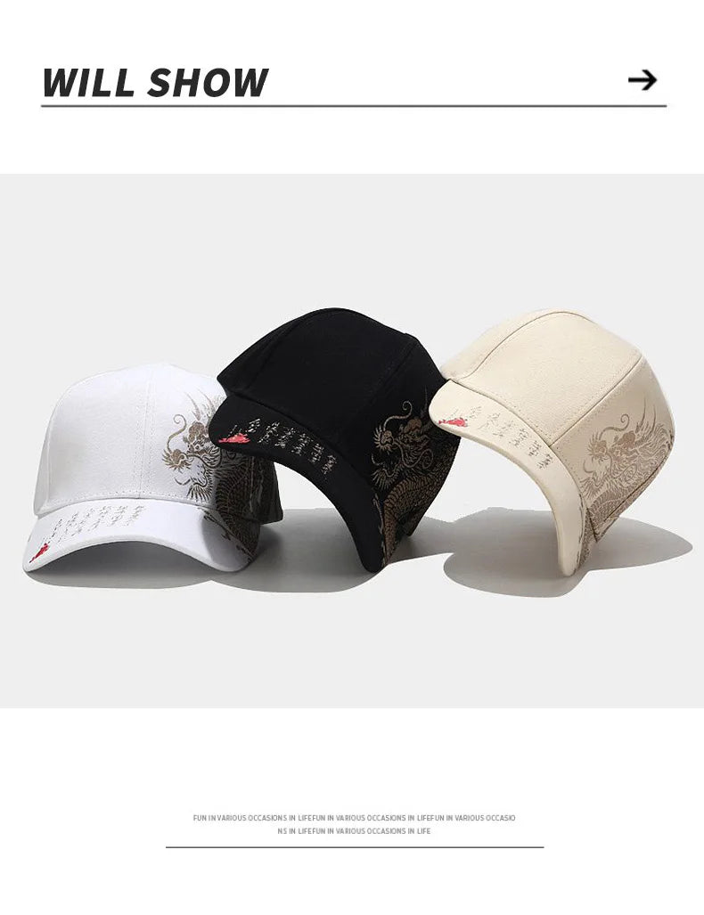 Casquette Baseball Dragon Style Chinois Femme Coton Reglable | MDN Store 25