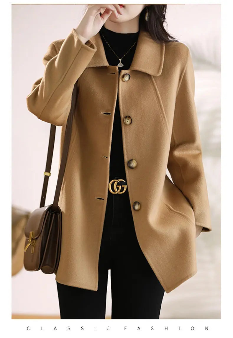 Veste Laine Femme Automne Hiver Slim Élégante | MDN Store