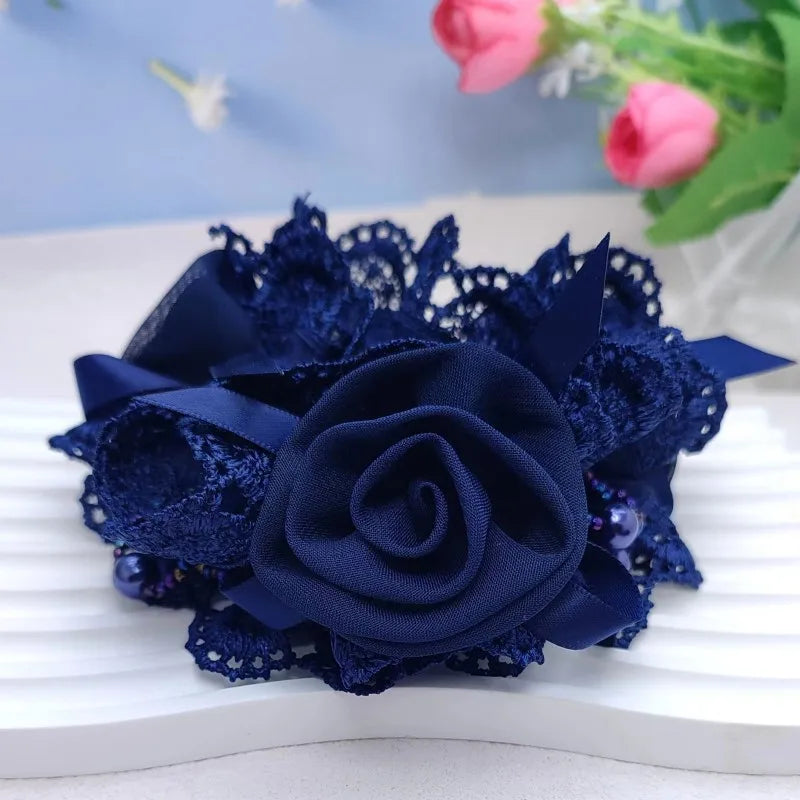 Bandeau Cheveux 3 Fleurs Cercle Large - Élastique Élégant Femme | MDN Store