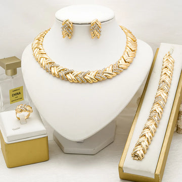 Parure Bijoux Dubai Plaque Or 18 Carats Femme Mariage | MDN Store 25