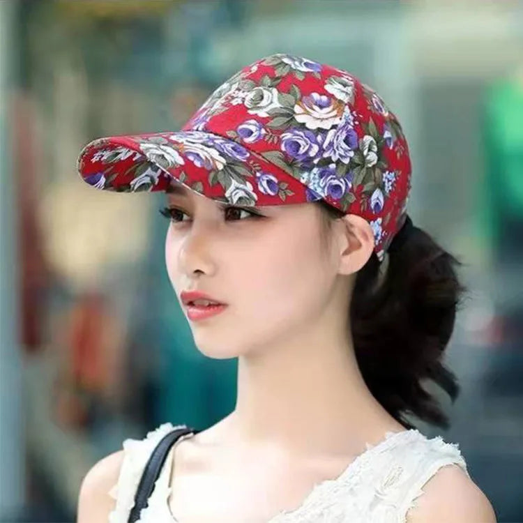 Casquette Baseball Florale Tie-Dye Hip Hop Femme Coton Reglable | MDN Store 25
