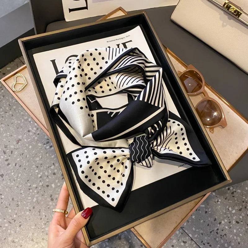 Foulard Soie Long Étroit Femme Cravate | MDN Store