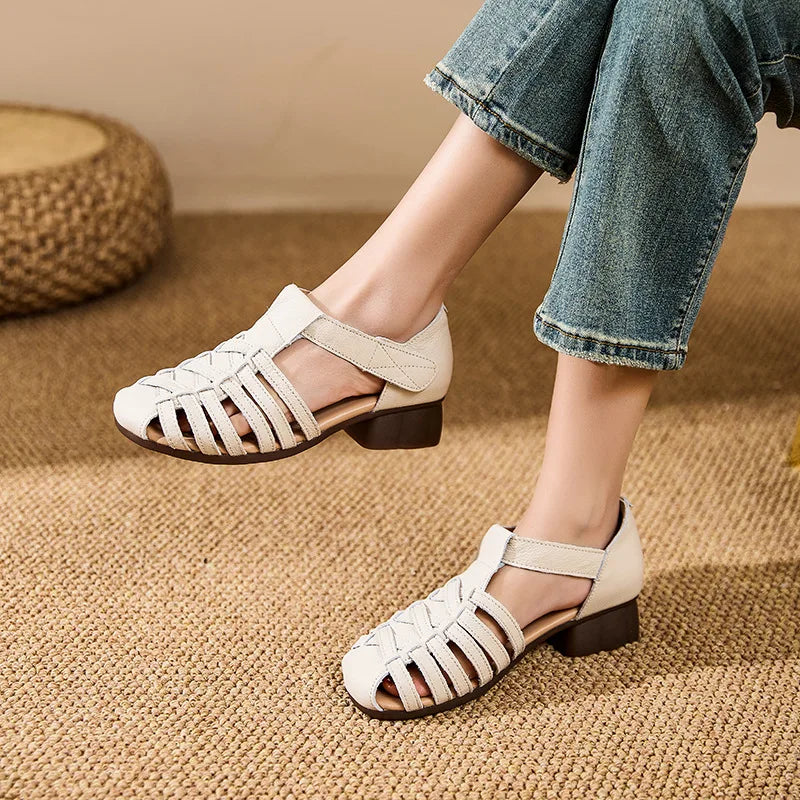 Sandales Gladiateur Cuir Bout Fermé Feerldi | MDN Store