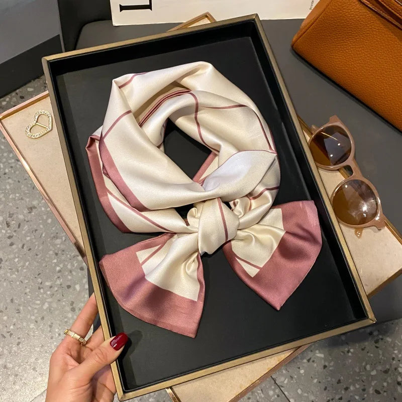 Foulard Soie Long Étroit Femme Cravate | MDN Store