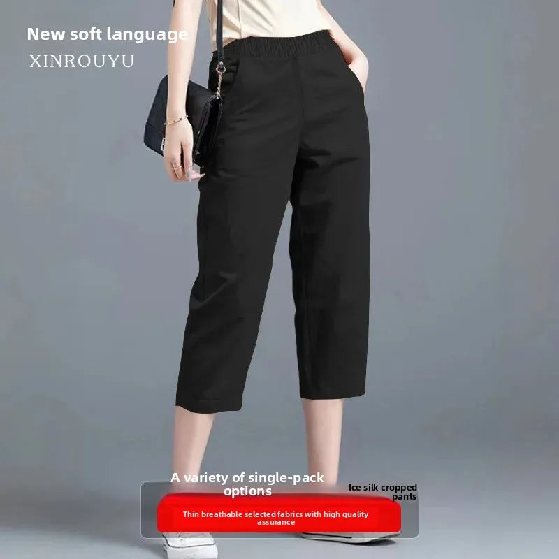 Pantacourt Large Soie Glacée Été Femme | MDN Store