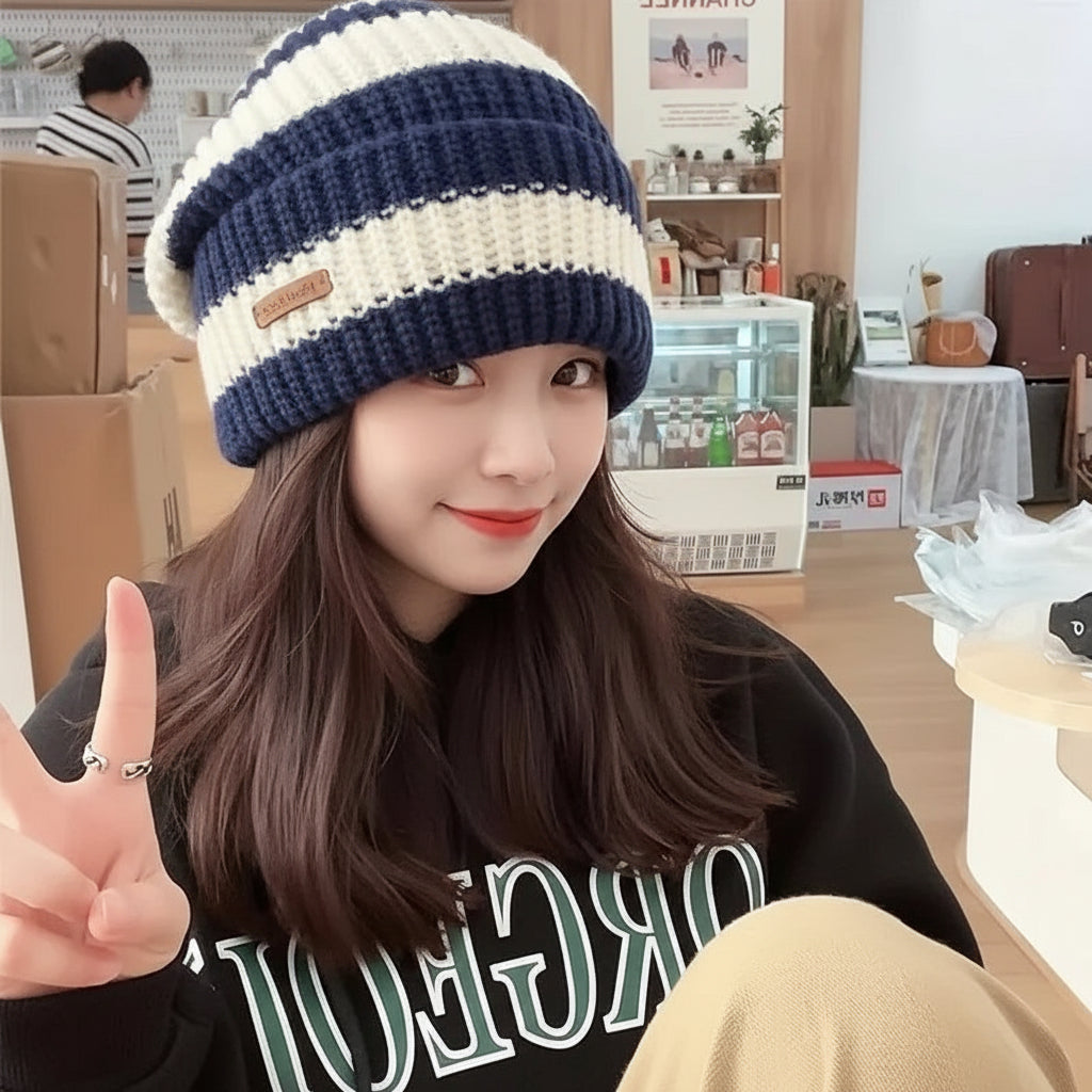 Bonnet Rayé Léger Mixte - Chaud Coupe-Vent Automne Hiver | MDN