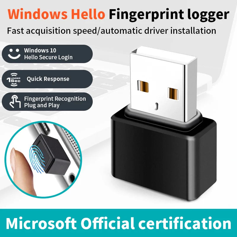 Lecteur Empreinte Digitale USB Biométrique Windows Hello - Sécurité PC Laptop | MDN