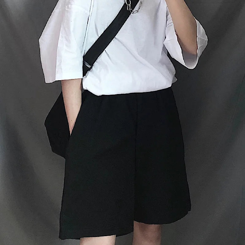 Short Taille Haute Femme Large Gris | MDN Store