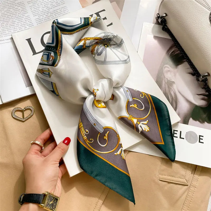 Foulard Carré Soie Floral Femme 70x70cm | MDN Store