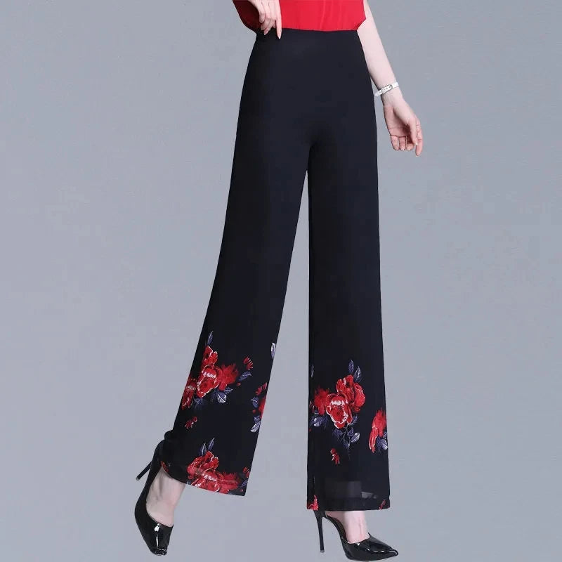 Pantalon Grande Femme Mousseline Imprimé | MDN Store