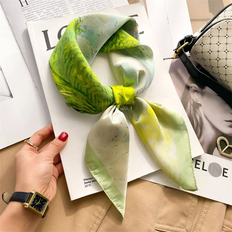 Foulard Carré Soie Floral Femme 70x70cm | MDN Store