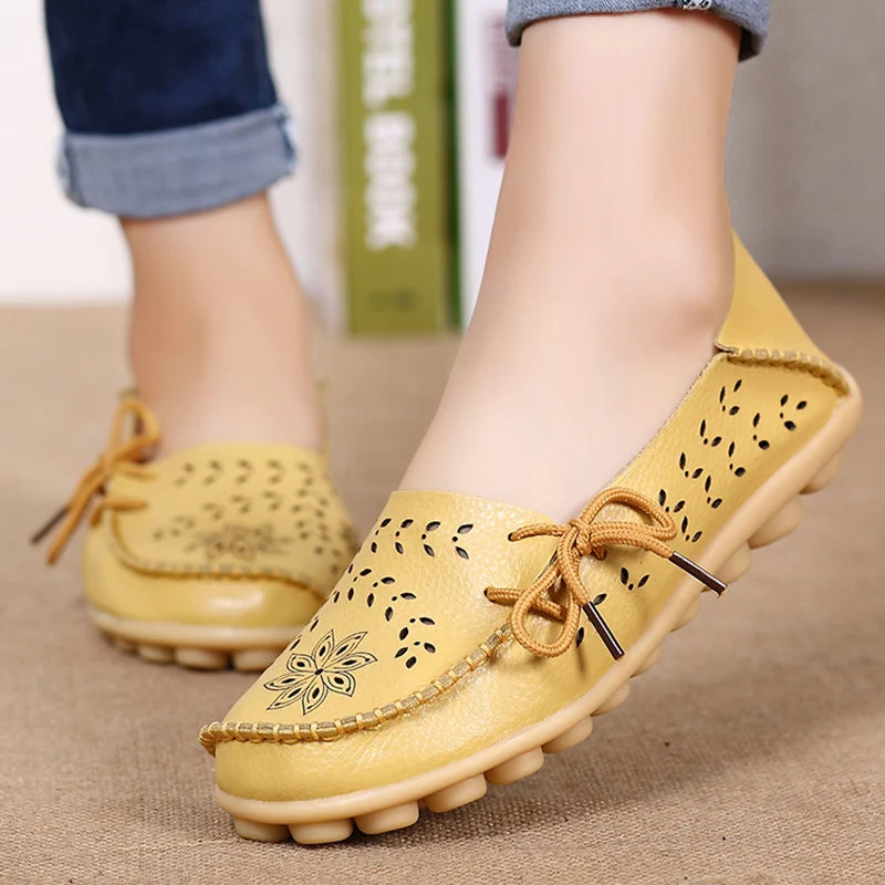 Mocassins Cuir Souple Respirants Femme | MDN Store