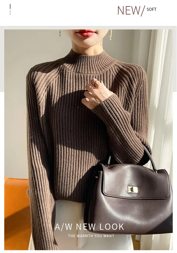 Pull Sans Manches Femme Col Montant Tricot Epais Layering 6 Coloris | MDN Store