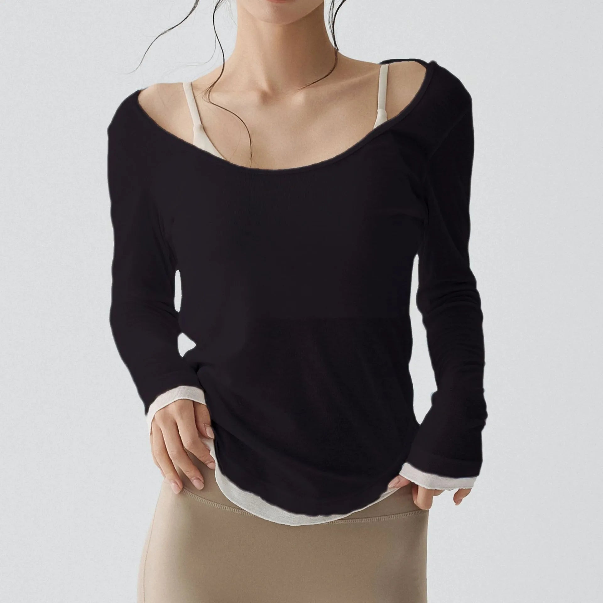 T-Chemise Sport Femme Manches Longues Yoga | MDN Store