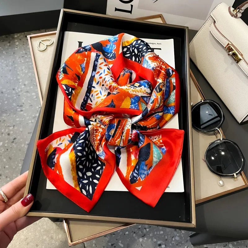Foulard Soie Long Étroit Femme Cravate | MDN Store