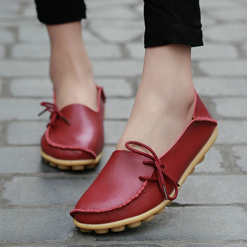 Ballerines Cuir Nœud Papillon Grande Taille | MDN