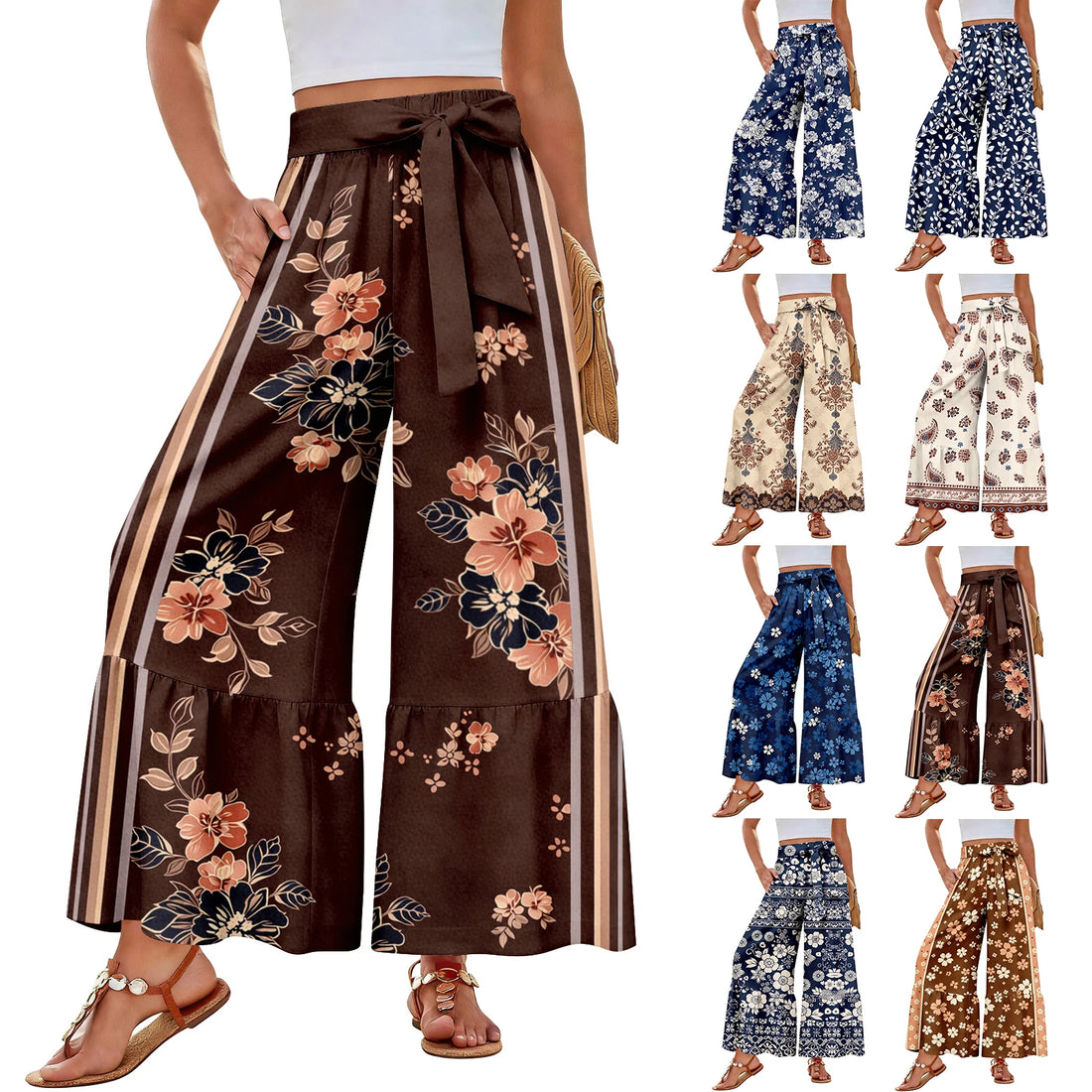 Pantalon Bohème Imprimé Floral Femme | MDN Store