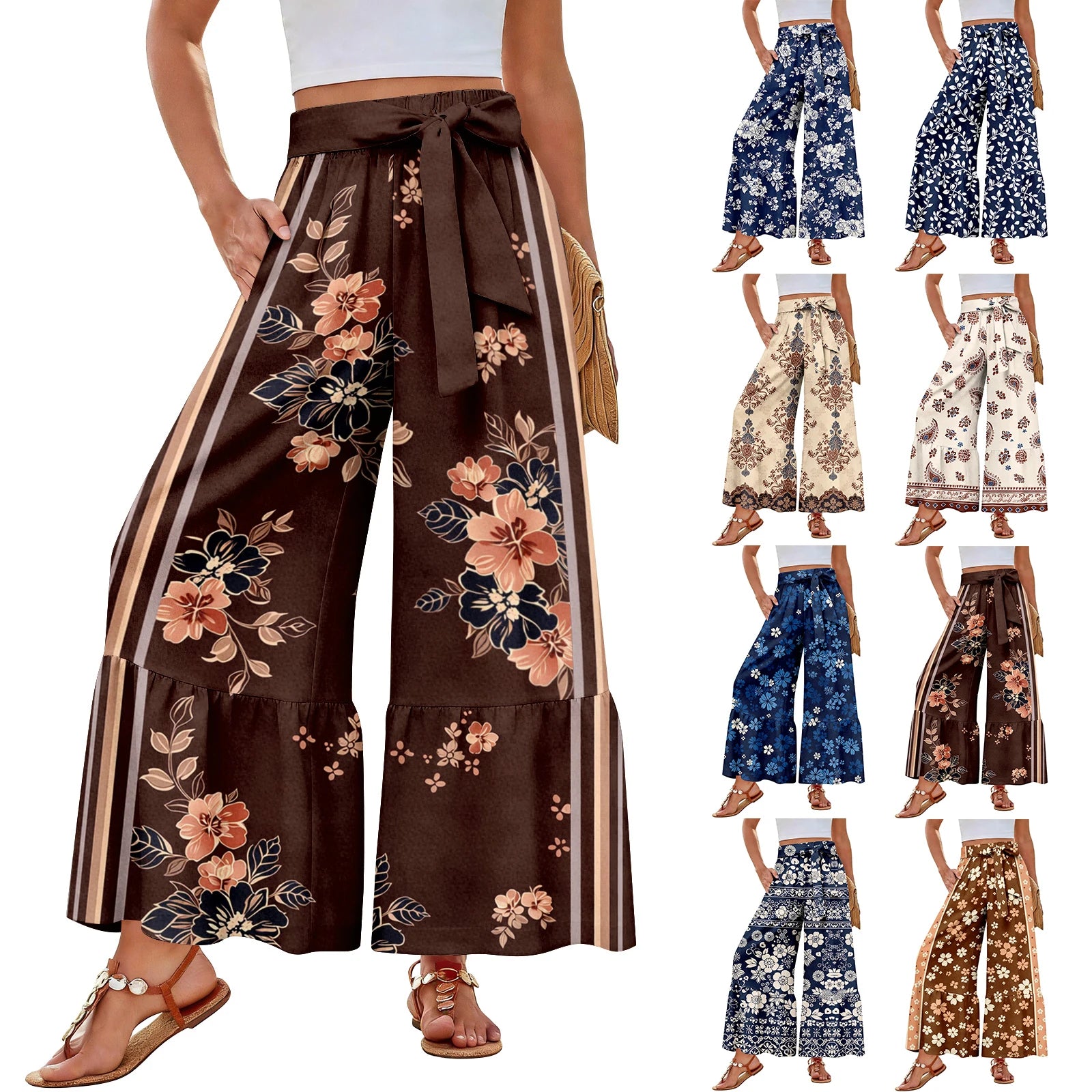 Pantalon Bohème Imprimé Floral Femme | MDN Store