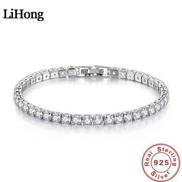 Lihong S925 Sterling Argenté Bracelet Zirconia Tennis Ball Femme | MDN Store