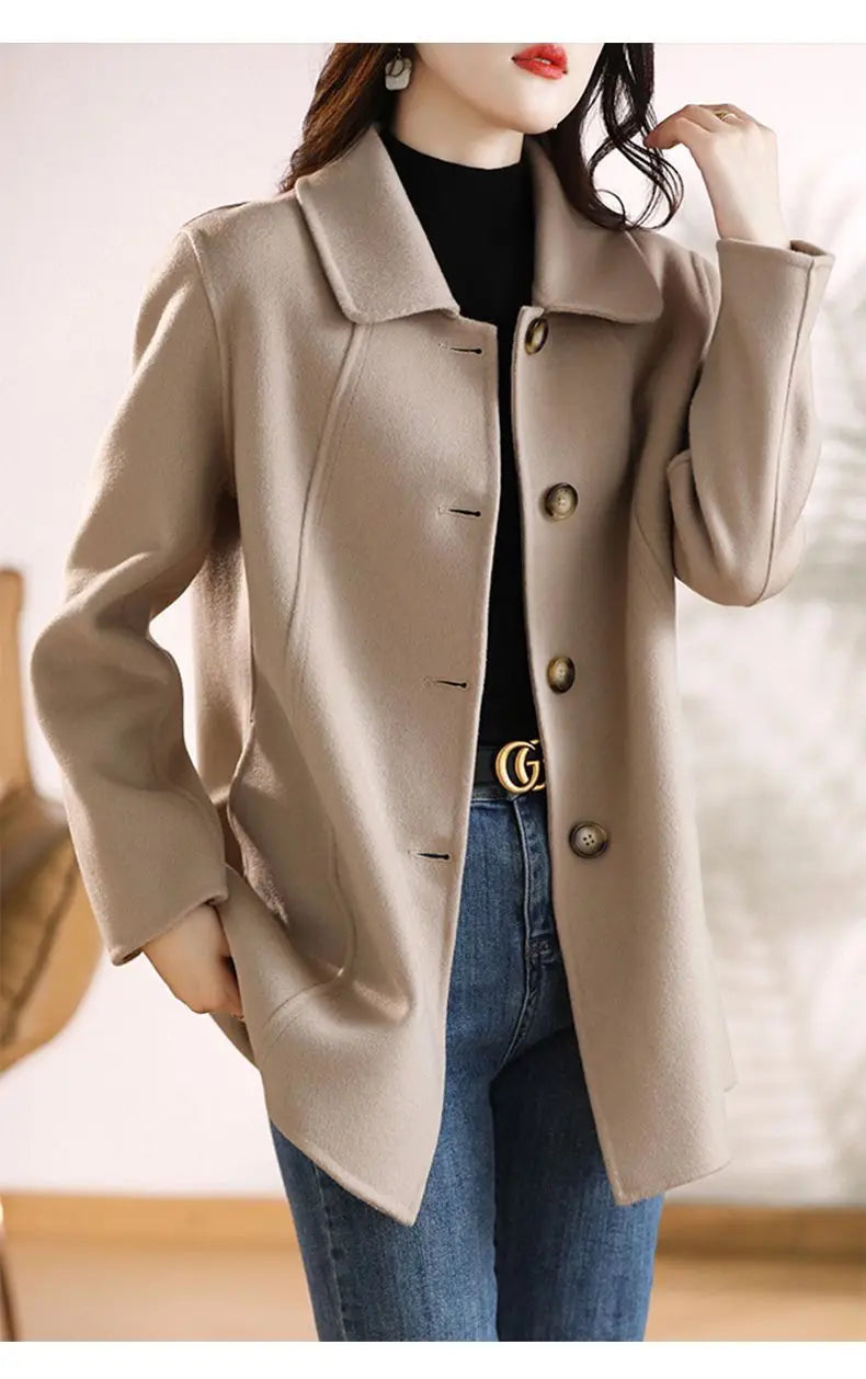 Veste Laine Femme Automne Hiver Slim Élégante | MDN Store